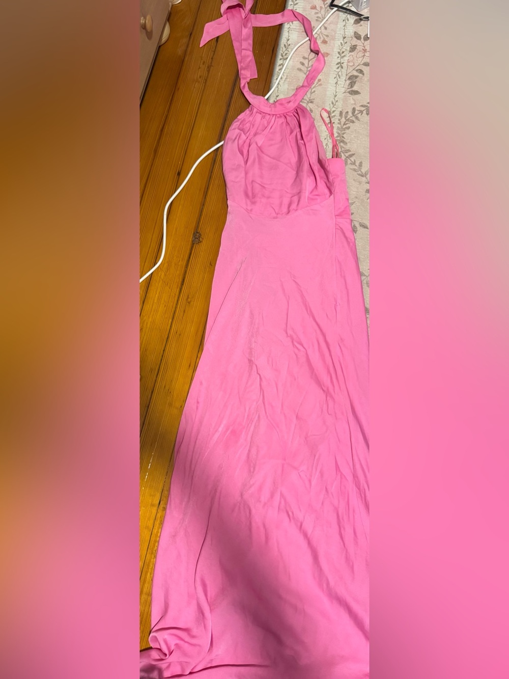 Pink Halter Maxi Dress